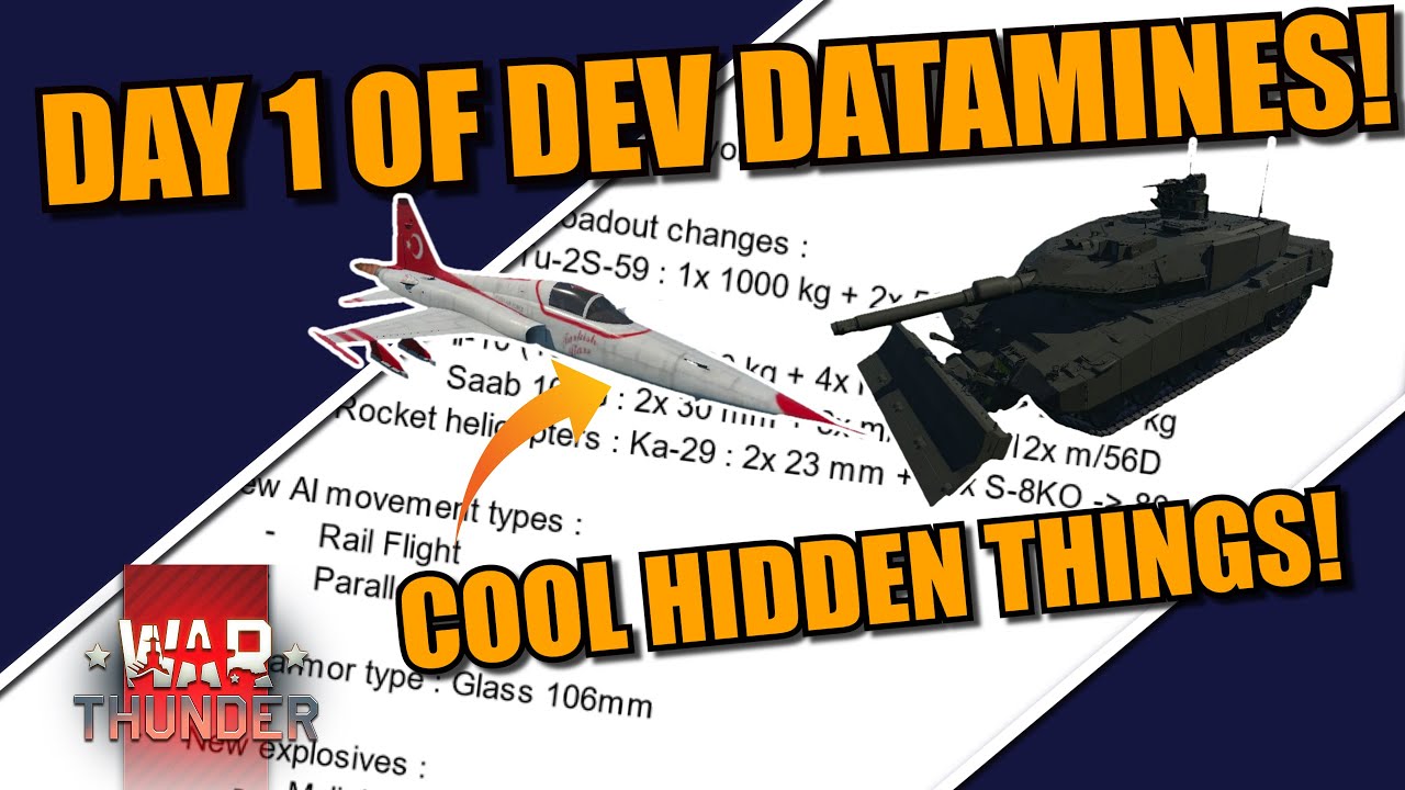 War Thunder DEV SERVER DAY 1 DATAMINES! NEW GERMAN LEOPARD? CHANGES in