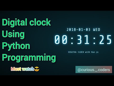 Digital clock using python programming | Mini project | Curious coders #Python #Programming #coding