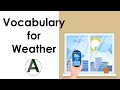 English Vocabulary for Weather