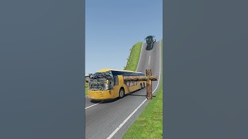 Capsule Bus vs Logs Trap - BeamNG.Drive