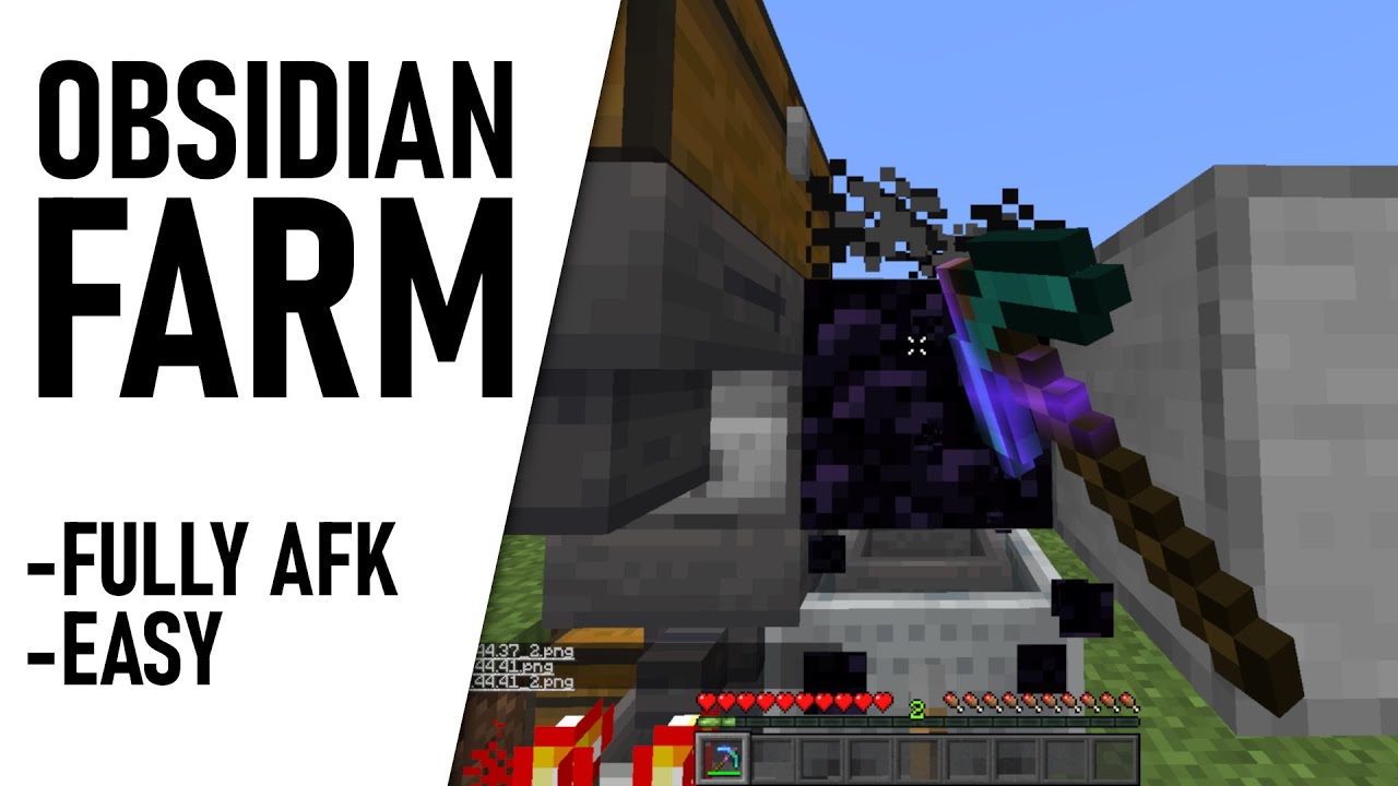 Minecraft Obsidian Farm 1.17 - 1.19+ Tutorial - YouTube