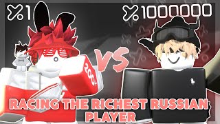 Racing The Richest Russia Red Halo Player In Tower of Hell !! [ROBLOX]