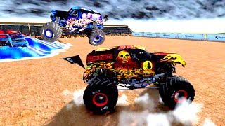 Monster Jam | Monster Trucks: Insane BeamNG Crashes & Freestyle: grave digger & son uva digger screenshot 5