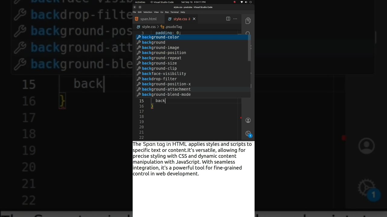 Why The Span Tag Is More Important Than You Think HTML Basics In 50 Seconds