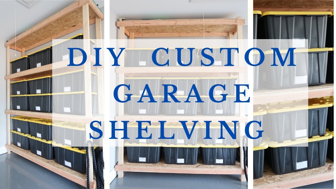 Efficient Garage Storage: DIY Storage Rack with Floating Bins! 