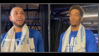 Daniel Gafford and PJ Washington was all smiles after the win and their Dallas Mavericks debut!!