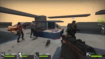 Left 4 Dead 2 gameplay: Tank Challenge! (Custom Map+mods)