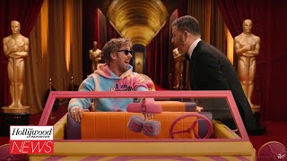 'Barbie' Stars Ryan Gosling, America Ferrera \& More Help Jimmy Kimmel in New Oscars Promo | THR News