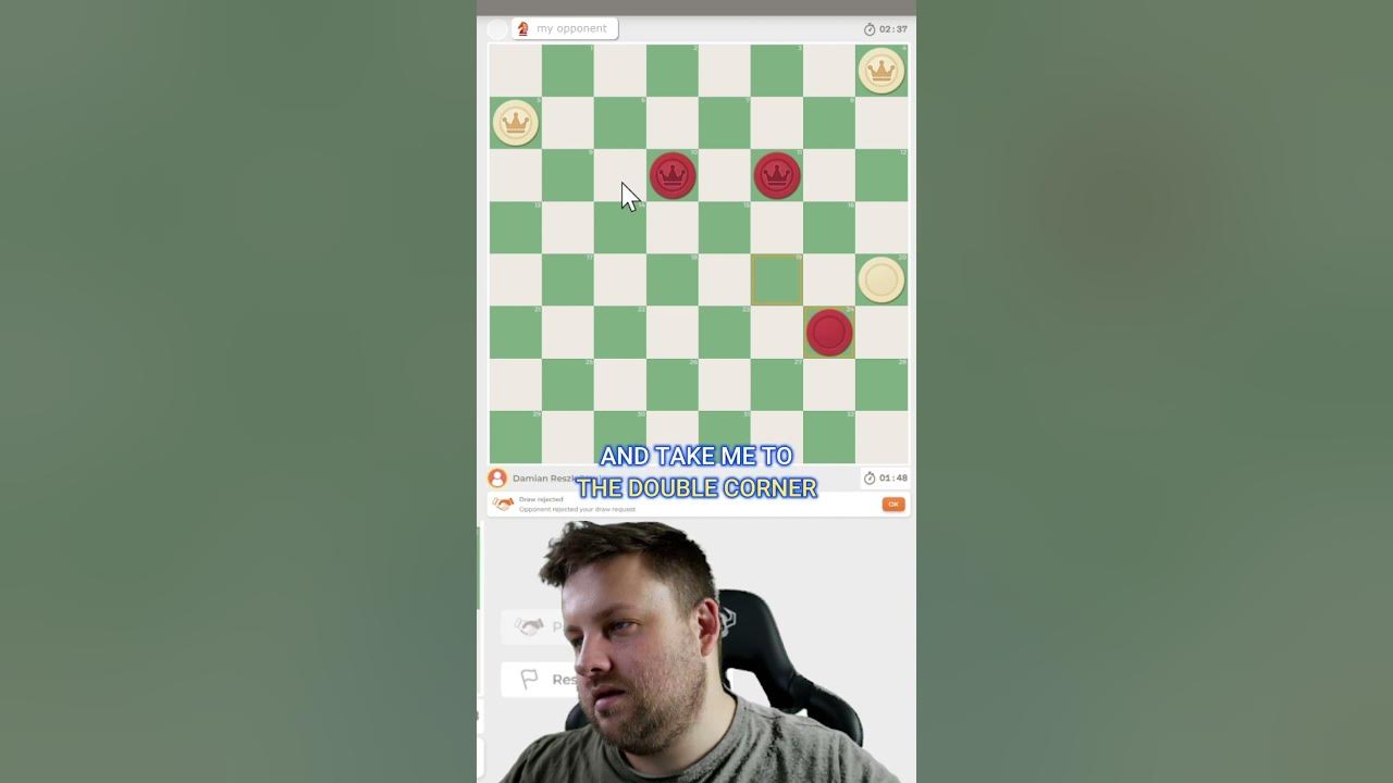 Surprisingly, this endgame is losing in American Checkers! shorts 