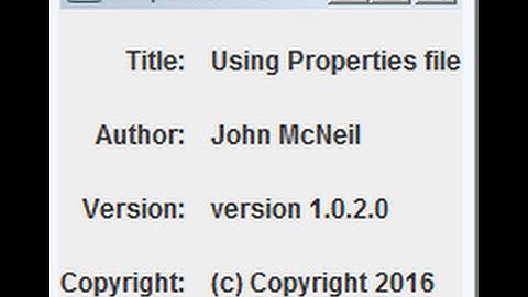 Java application using a properties file
