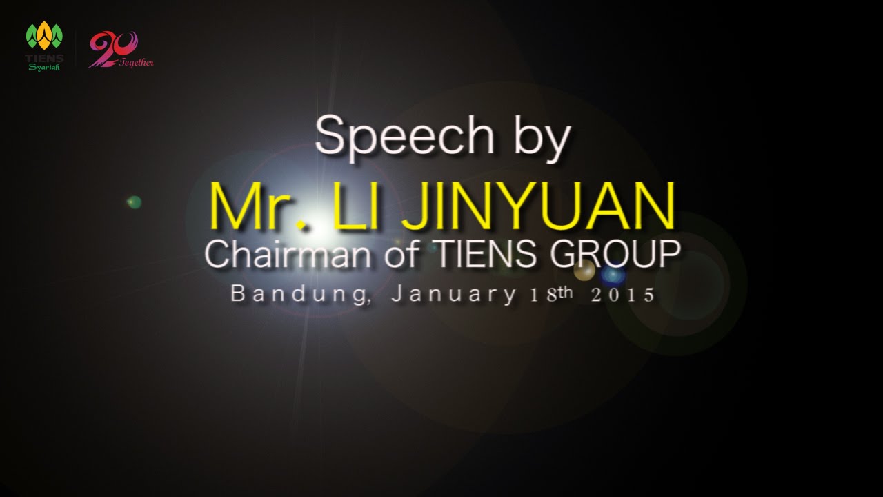 Speech By Mr Li Jinyuan Bandung - YouTube