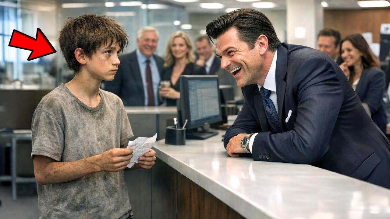 GAROTO SEM-TETO FOI AO BANCO VERIFICAR SUA CONTA… O GERENTE RIU, ATÉ VERIFICAR O SALDO