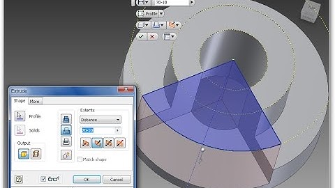 1.3 Autodesk INVENTOR Basics - Extrude cut