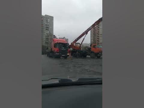 Шаланда Скания автокран груз #Shorts #шаланда #скания #автокран #камаз ...