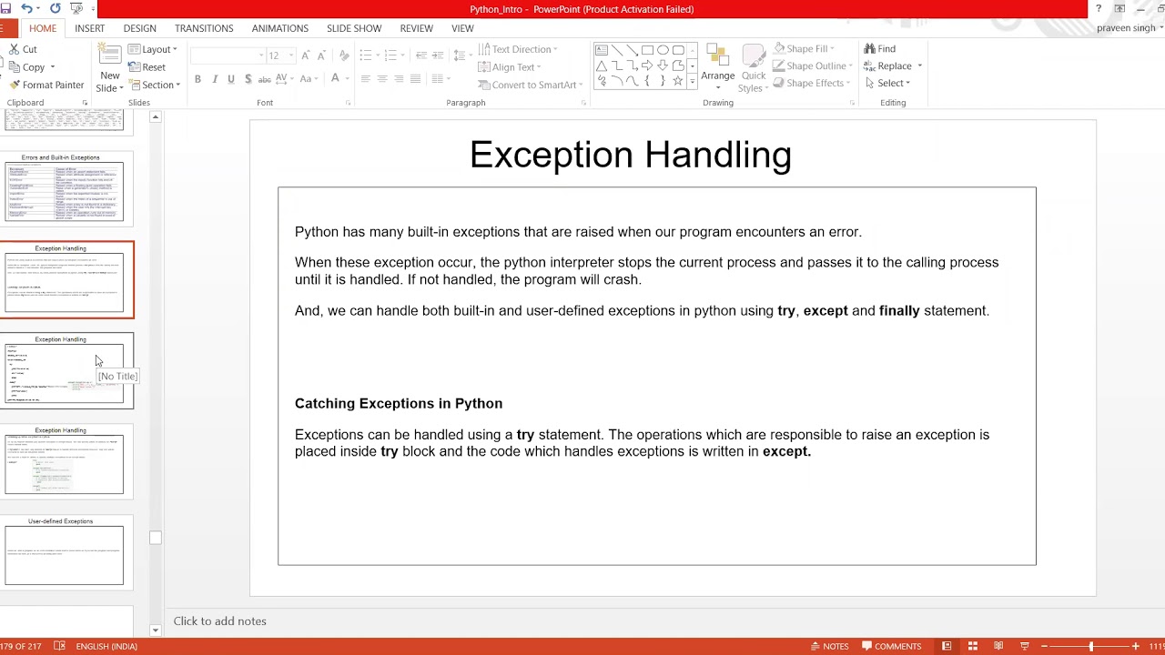 JNTUK IICSE PYTHON Exception Handling - YouTube