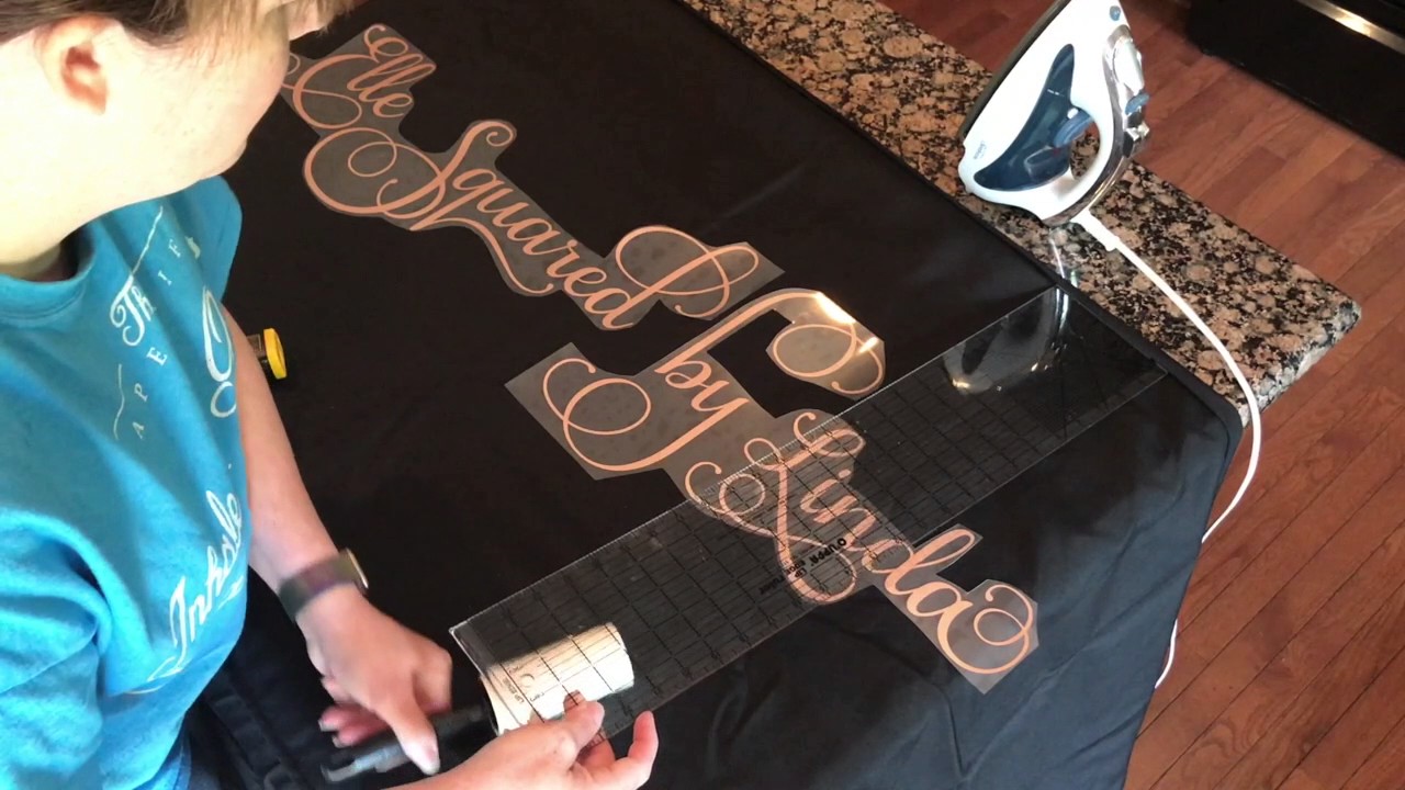 How to Apply HTV to a Tablecloth Iron AND Heat Press