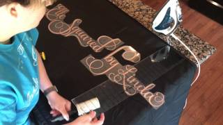 How to Apply HTV to a Tablecloth - Iron AND Heat Press
