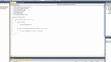 Creating your first program "Hello World" - C#