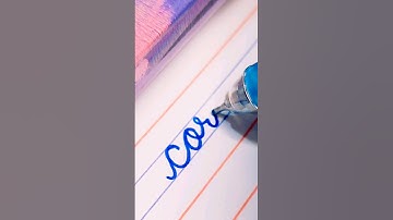 corn in cursive| how to write in cursive #ytshorts #art #cursive #shortvideo #satisfying #youtube