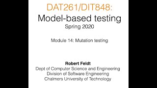 MBT 2020 - Module 14: Mutation Testing