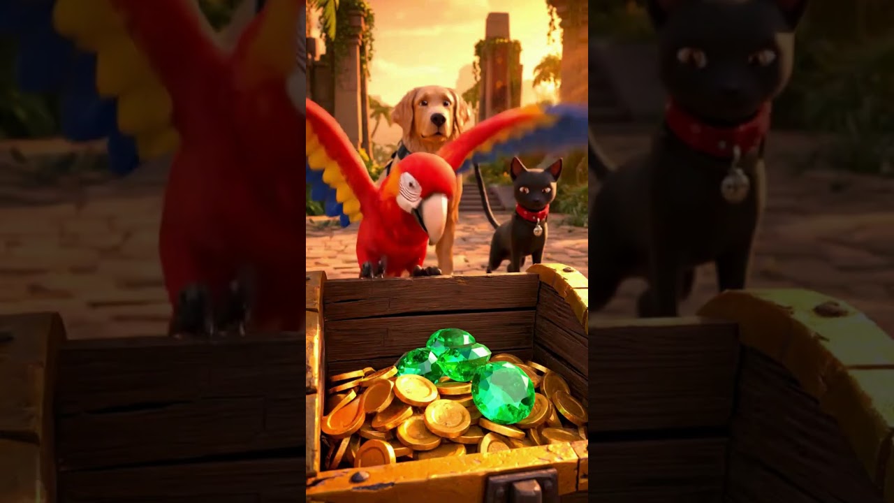 Treasure Thief Parrot, Cat & Dog??? 