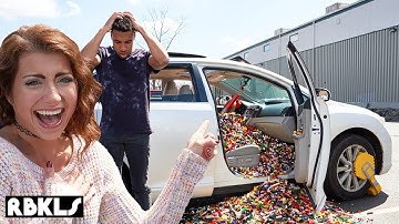 100,000 LEGO BRICKS IN CAR PRANK! - REBRICKULOUS