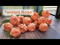 Twisted Rose from crepe paper tutorial / Cách làm Hoa Hồng Xoắn #2 / Góc nhỏ Handmade