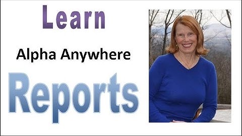 How to learn Alpha Anywhere Reports with books