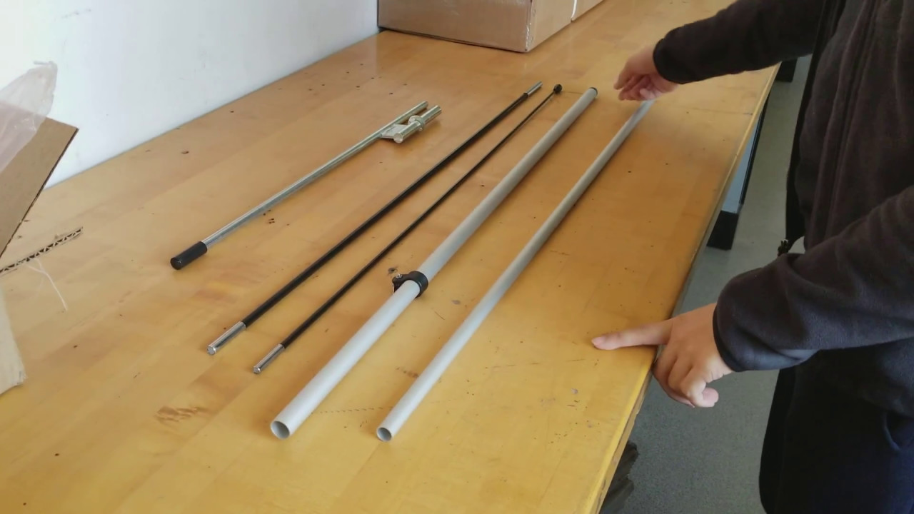 How to set up a Pole for a Teardrop Flag - Pole Assembly - YouTube