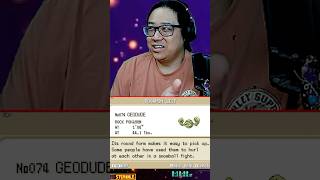 Geodude's Pokedex Entry is wild #pokemon #pokedex #firered #geodude #shorts