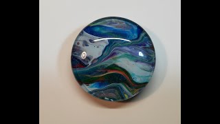 Magnets made from paper & paint skins / Fluid art / How to /Beautiful results (30)
