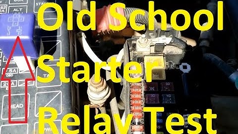 How To Test a Starter Relay with No Tools (Old School Starter Relay Test)