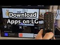 Lg smart tv  how to download apps