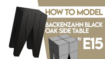 Backenzahn Black Oak Side Table by E15 | Speed Modeling 3DS MAX |