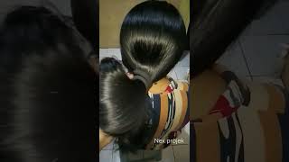 Rambut super tebal hitam alami sehat akan kah menjadi pendek #shorts