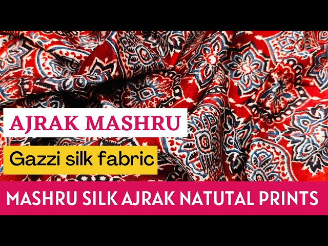 Peacock Blue Gajji Silk or Mashru Silk Fabric