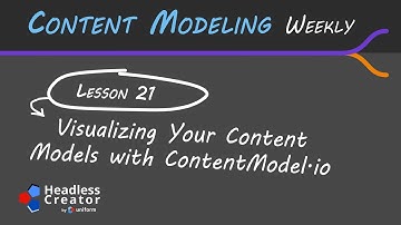 CMW Lesson 21: Visualizing Your Content Models with ContentModel.io