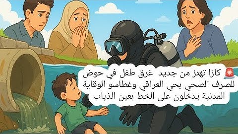🚨كازا تهتز من جديد غرق طفل في حوض للصرف الصحي بحي العراقي وغطاسو الوقاية المدنية يدخلون على الخط