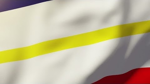 4K Mecklenburg Vorpommern flag waving in the wind. Looping sun rises style. Animation loop Stock