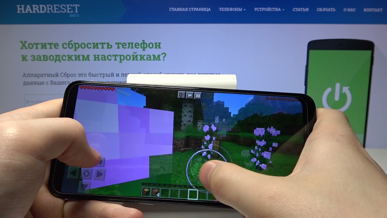 Геймплей в Minecraft на Alcatel 1S 2021 / Как играть в Майнкрафт на Alcatel 1S 2021