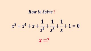 This Equation Looks Impossible Until You see  the trick | x=?