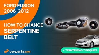 How to replace the Serpentine Belt 2006 - 2012 2.5 Ford Fusion 🚗