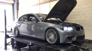 Doc race turbo kit, pure turbos 6266, jb4 w/ mhd backend tuned by
twistedtuning. 683 awhp / 675 awtq. 335xi horsepower world record