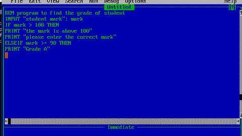 program to find the grade of students  in Qbasic