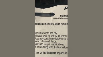 RTV gasket maker instructions