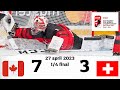 Обзор /Канада - Швейцария/ 7-3/ Четвертьфинал ЧМ по хоккею U18 27.04.23