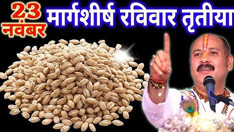 23 नवंबर मार्गशीर्ष रविवार तृतीया तिथि को 11 गेंहू के दाने वाला उपाय जरुर करे || Pradeep Ji Mishra
