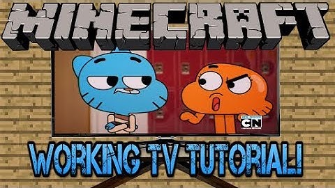 Minecraft Tutorial: HOW TO MAKE A WORKING TV IN MINECRAFT