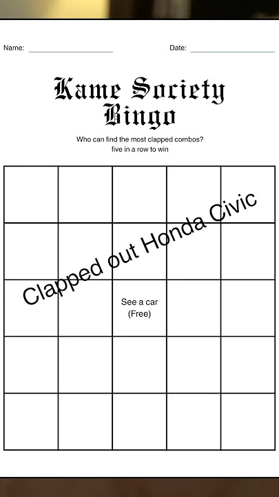 Playing BINGO at a car show is... simple