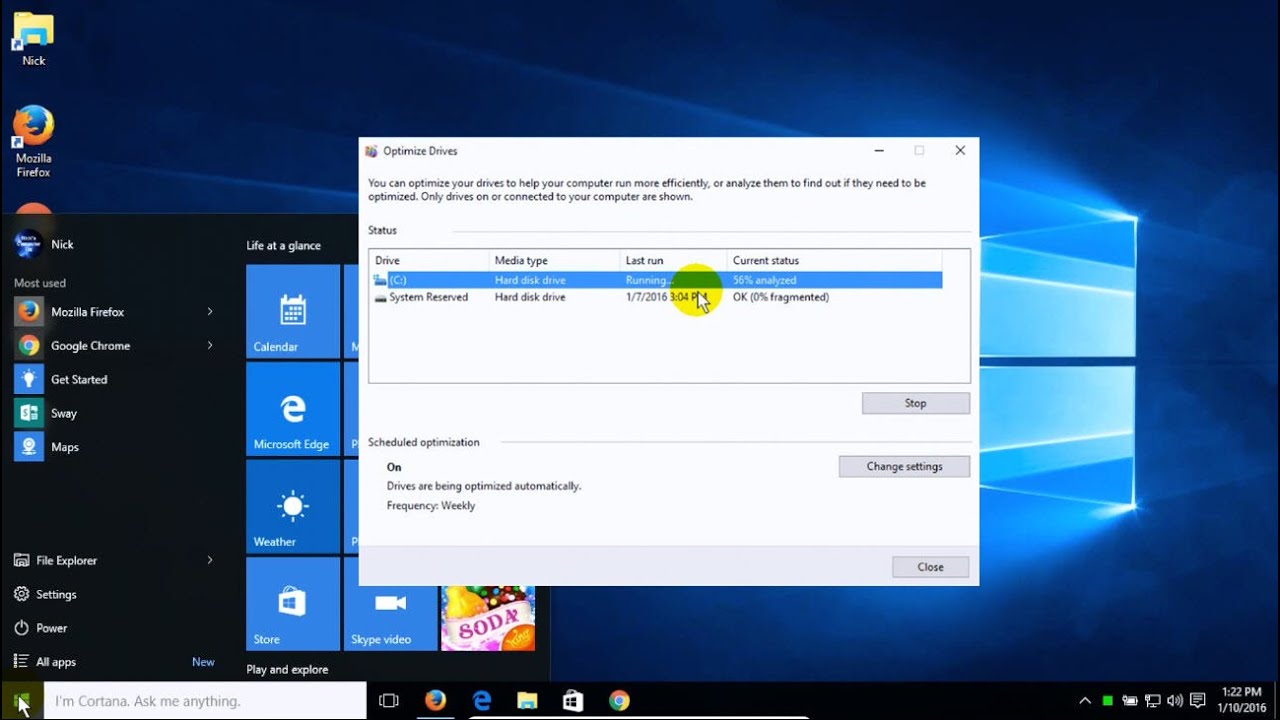 hard disk check windows 10